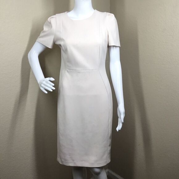 Calvin Klein Seamed Scuba Crepe Sheath Dress (G6) - Picture 1 of 7